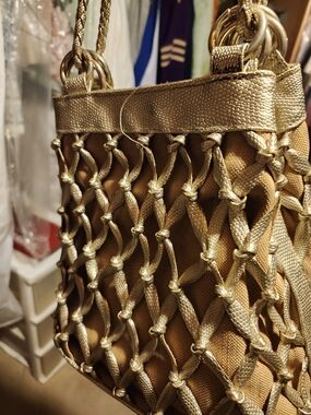 Gold Woven Knot Tote Bag - Women